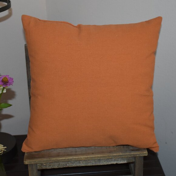 Fall Halloween Lets Snuggle and Watch Scary Movies Pumpkin 12x12 Throw Pillow - Picture 3 of 3